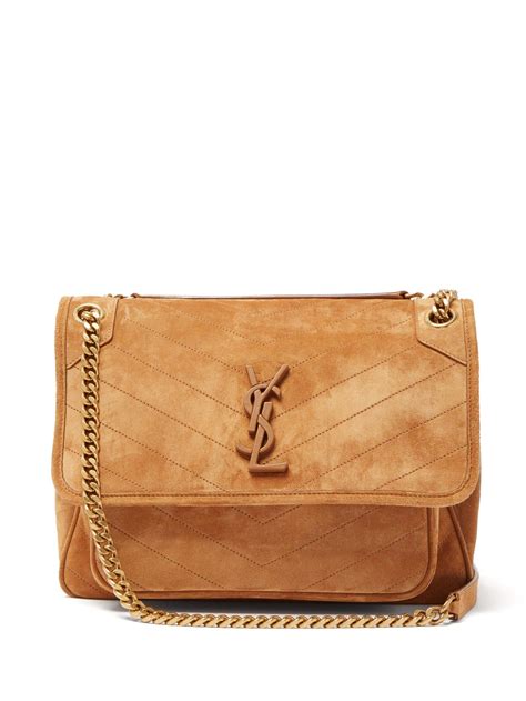 ysl tan suede crossbody bag|YSL cross shoulder bag.